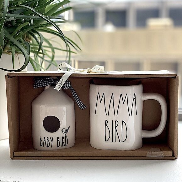 Rae Dunn Mama Bird Mug and Mini Birdhouse Set - Picture 5 of 9